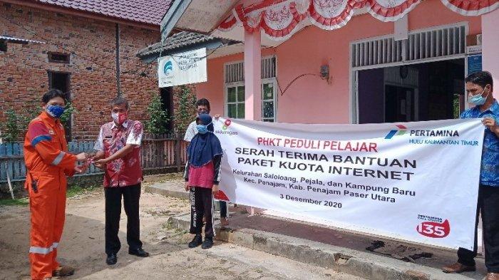 PT Pertamina Hulu Kalimantan Timur (PHKT) kembali mendukung upaya tanggung jawab sosial perusahaan dengan menyalurkan bantuan berupa 132 paket kuota internet.