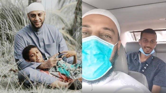 Potret Syekh Ali Jaber dengan sang anak, Hasan.