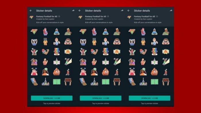 Stiker WhatsApp Terbaru bertema Fantasy Football for All