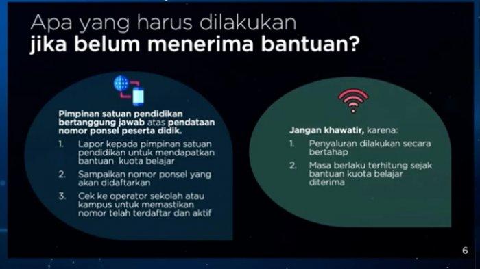 Tahapan yang harus dilakukan apabila belum menerima bantuan.