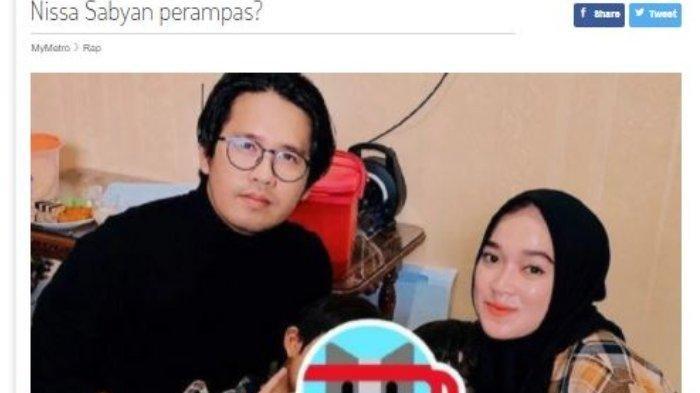 Tak hanya dibicarakan di Tanah Air, kabar kedekatan Nissa Sabyan dan Ayus Sabyan juga santer terdengar sampai ke Negeri Jiran, Malaysia.