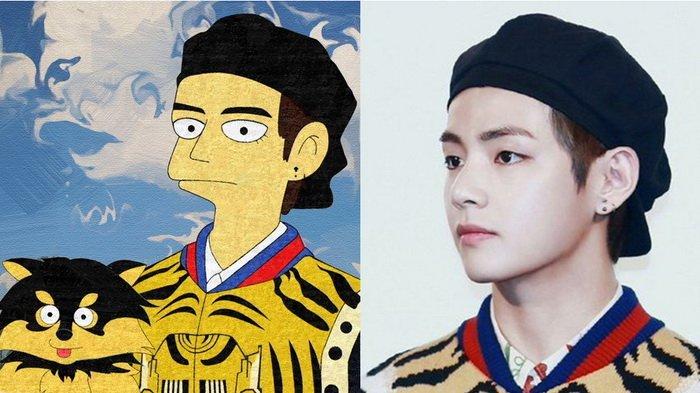 v bts dapat karakter vimpsons dari sesama idol kpop v bts dapat karakter vimpsons dari sesama idol kpop
