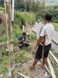 Meriahkan Sumpah Pemuda, Kaum Muda Kota Komba Utara Bhakti Bersihkan Lingkungan