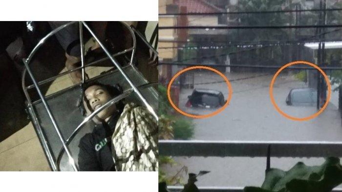 Siswa SMA meninggal dunia karena kesetrum saat banjir melanda Kemayoran Jakarta Rabu dini hari 1 Januari 2020 dan mobil-mobil terendam di Puri Bintara Bekasi karena luapan banjir.