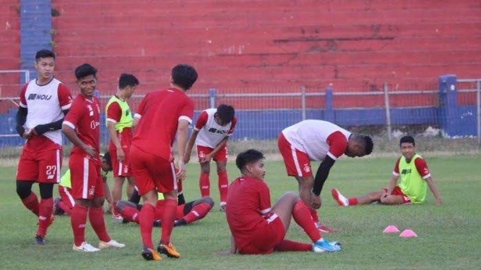 Suasana Latihan Persik Kediri di Stadion Brawijaya Kediri Selasa (19/5/2021)