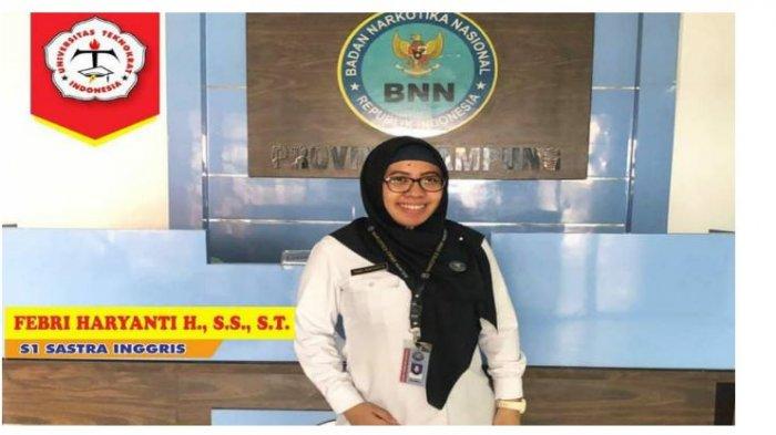 Febri Haryanti, SS.ST, alumni S1 Sastra Inggris Fakuktas Sastra dan Ilmu Pendidikan Universitas Teknokrat Indonesia.