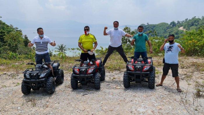 Pangdam Sriwijaya Mayjen TNI Ague Suhardi dan Kapolda Lampung Irjen Pol Purwardi Arianto bersama rombongan berkunjung ke Pulau Tegal Mas, Sabtu 19 September 2020.
