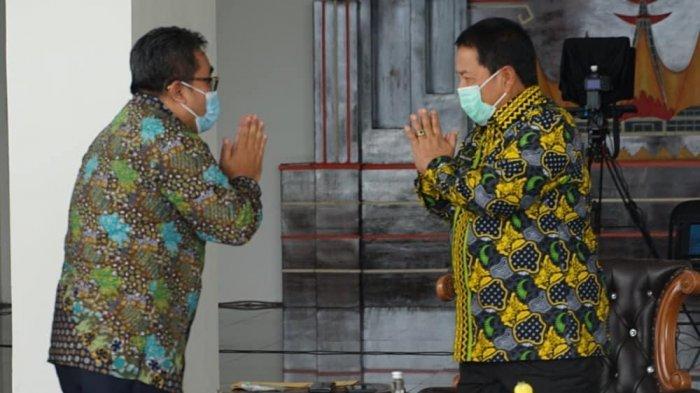 Gubernur Arinal saat menerima audiensi dari Kanwil DJP Bengkulu dan Lampung di Mahan Agung, Rumah Dinas Gubernur, Rabu (31/3/2021).