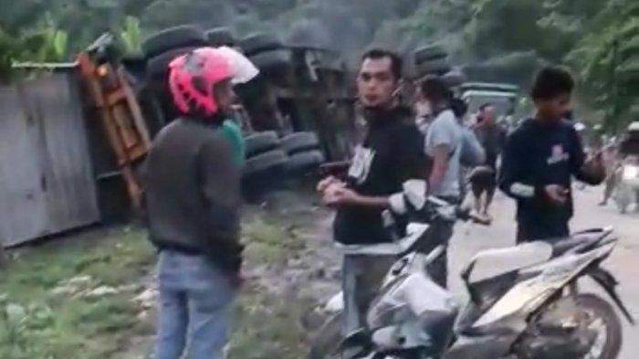 Kecelakaan di turunan PJR, Jalan Ir Sutami, Sukabumi, Bandar Lampung.