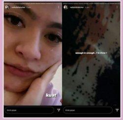 Instagram Story Nathali Holscher tulis sudah selesai