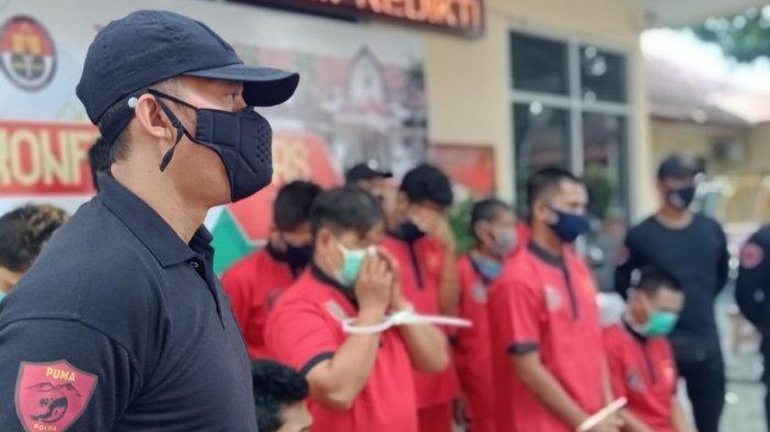 OPERASI JARAN: Para pelaku kejahatan yang diringkus polisi dalam Operasi Jaran 2021, diperlihatkan dalam keterangan pers, Senin (15/3/2021)
