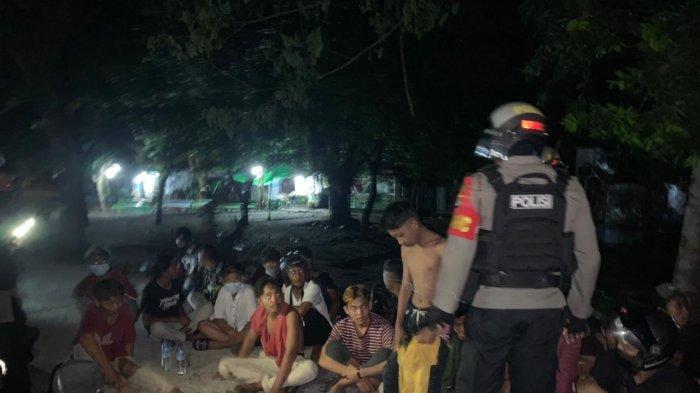 BALAP LIAR: Para pembalap liar tertangkap Tim UPRC Direktorat Samapta Polda NTB, dalam razia, Minggu (14/2/2021) dini hari.