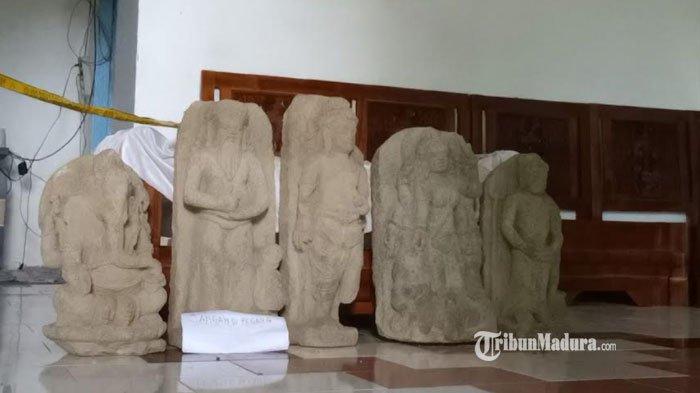 Arca penemuan di Desa Manggis, Kecamatan Puncu, Kediri, Sabtu (16/1/2021).