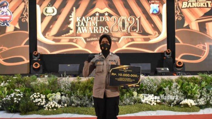 Polwan dari Polres Bangkalan, Bripka Vicky Hartinanda Muin