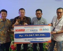 Asuransi Tri Pakarta Bayar Klaim Rp 75 Miliar Lebih ke Hotel Grand Maleo Mamuju
