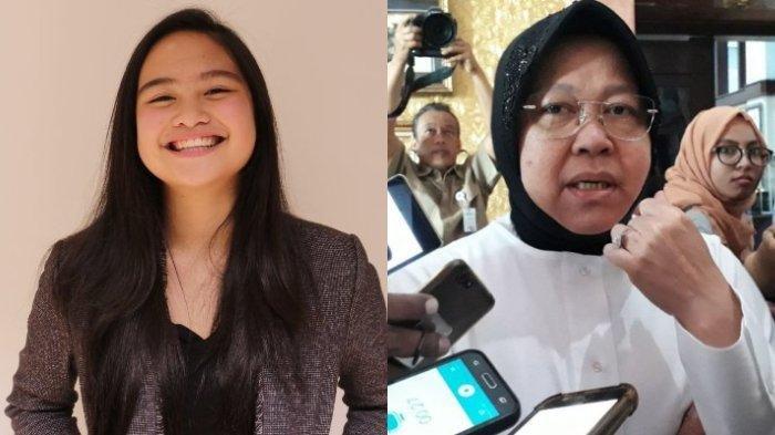 Cucu Luhut Binsar Pandjaitan, Faye Simanjuntak, dan Menteri Sosial, Tri Rismaharini. Faye mengkritik sikap Risma terhadap difabel tuli, berikut profilnya.