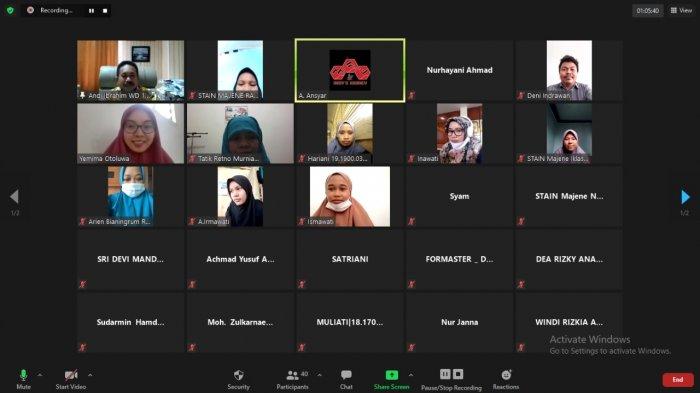 Formaster Sulselbar menggelar seminar dalam jaringan bertajuk Formaster Sharing Season #1, melalui aplikasi zoom meeting pada Kamis, 8 April 2021.