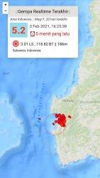 Gempa Susulan Mag 5.2 SR Kembali Guncang Mamuju, Warga Berhamburan Keluar Rumah