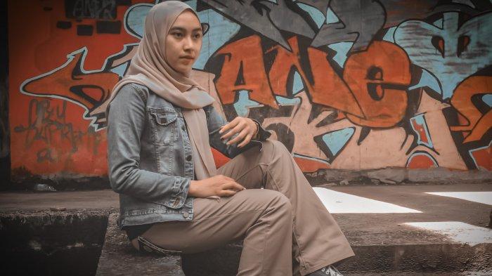 Salah satu pemakai celana Cutbray Makassar, Riska Sinta Nurfadilah suka memakai Cutbray.