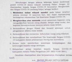 Empat Pasien Covid-19 Meninggal, Lembang Palipu' Tana Toraja Isolasi Wilayah