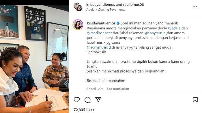 Amora bergabung dengan label musik ternama.