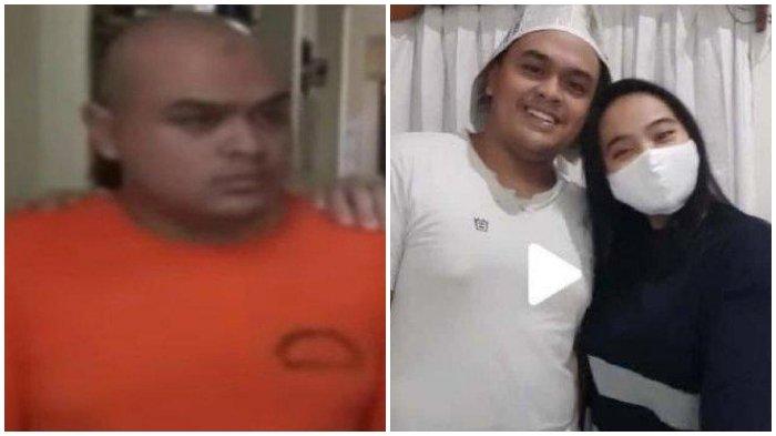 Potret Dhi menggunakan baju tahanan (kiri) Dhio dan sang kakak yang menjadi korban pembunuhan adiknya sendiri (kanan).