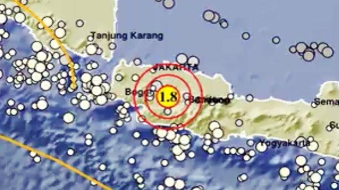 Gempa 1,8 SR di Cianjur, Jawa Barat, Selasa 6 Desember 2022 dini hari.