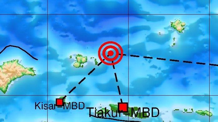 Gempa bumi terkini berkekuatan magnitudo 4,5 SR guncang di wilayah Tiakur, Maluku Barat Daya pada Minggu 27 November 2022 malam.