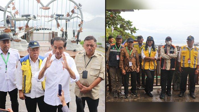Presiden Republik Indonesia Jokowi ( Joko Widodo ) mengunjungi Proyek Penataan Bunaken Manado Sulawesi Utara, hari ini Jumat 20 Januari 2023.
