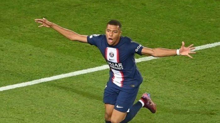 Selebrasi penyernag Paris Saint-Germains seusai mencetak gol ke gawang Juventus dalam laga perdana Grup H Liga Champions di Parc des Princes Stadium, Paris, Selasa (6/9/2022) atau Rabu dini hari WIB.