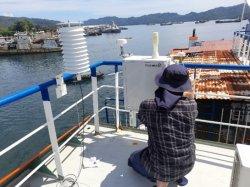 Stasiun Maritim Bitung memasang instalasi alat pengamat cuaca otomatis atau vessel automatic weather station di kapal rute pelayaran Bitung dan sekitarnya.