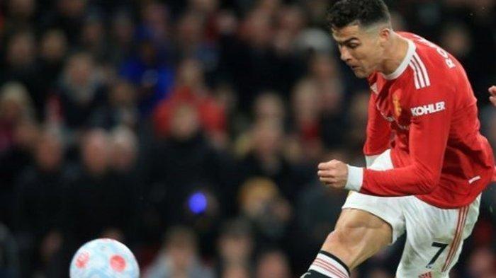 Aksi megabintang Manchester United, Cristiano Ronaldo,
