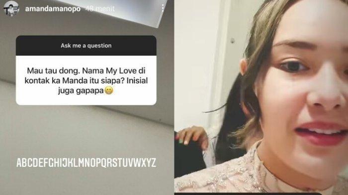 Amanda Manopo tanggapi soal nama My Love di ponselnya.