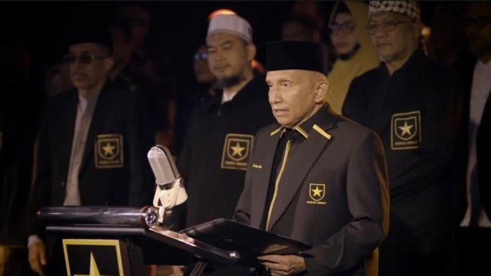 Amien Rais saat mendeklarasikan Partai Ummat, Kamis (29/4/2021)
