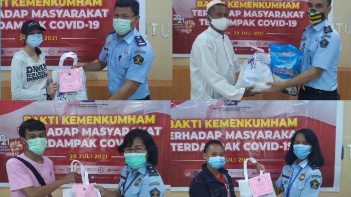 Bantuan sosial kepada ASN Kantor Imigrasi Bitung dan masyarakat sekitar yang terpapar Covid-19.