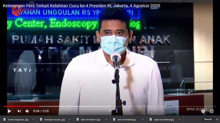 Bobby Nasution saat mengumumkan kelahiran anak keduanya.