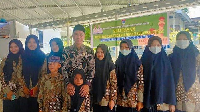 Bupati Bolaang Mongondow Timur, Sam Sachrul Mamonto bersama kafilah Boltim untuk MTQ tingkat Provinsi Sulut