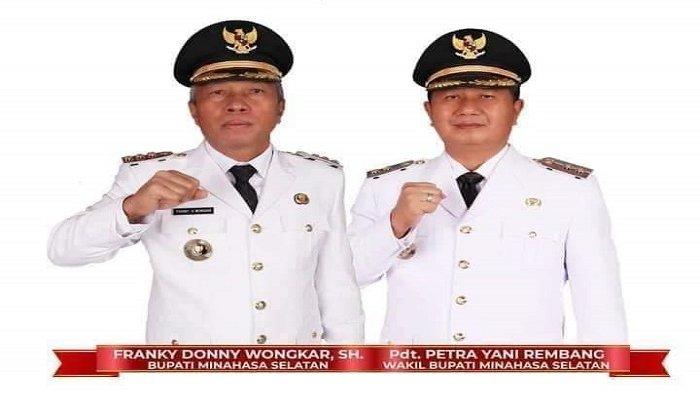 Bupati Franky Wongkar dan Wabup Petra Rembang