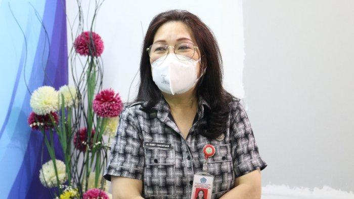 Kadis Sosial Sulut dr Rinny Tamuntuan di Studio Tribun Manado, Jalan AA Maramis, Kota Manado, Rabu (11/11/2020).