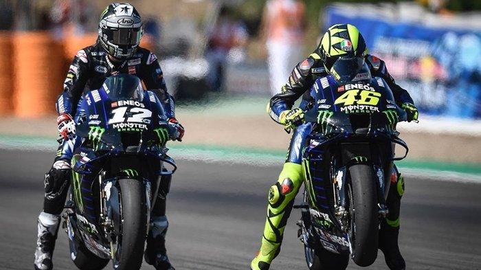 Dua Pebalap Monster Energy Yamaha Maverick Vinales dan Valentino Rossi