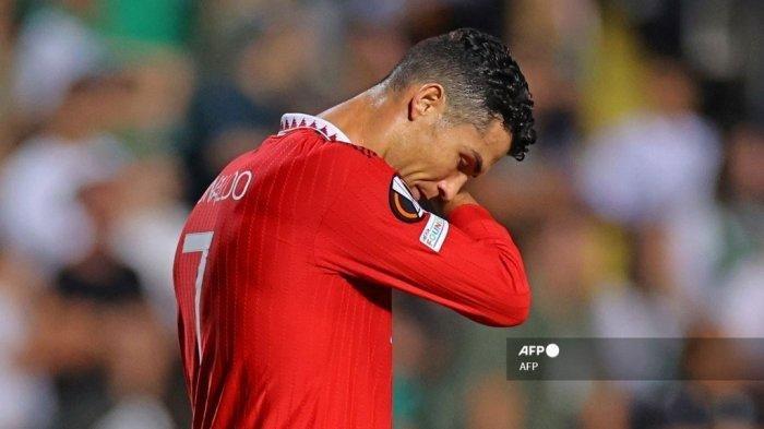 Ekspresi striker Manchester United, Cristiano Ronaldo