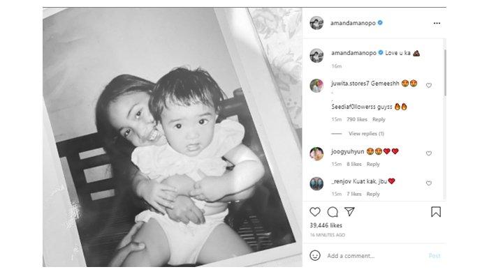 Foto lawas Angelica Manopo dan Amanda Manopo; diunggah 29 Juli 2021