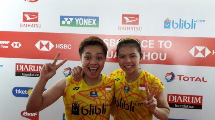Pasangan ganda putri Indonesia, Greysia Polii dan Apriyani Rahayu