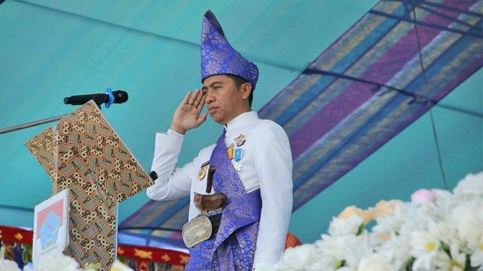 Bupati Bolaang Mongondow Timur, Sam Sachrul Mamonto inspektur upacara HUT ke-14 Kabupaten Bolaang Mongondow Timur