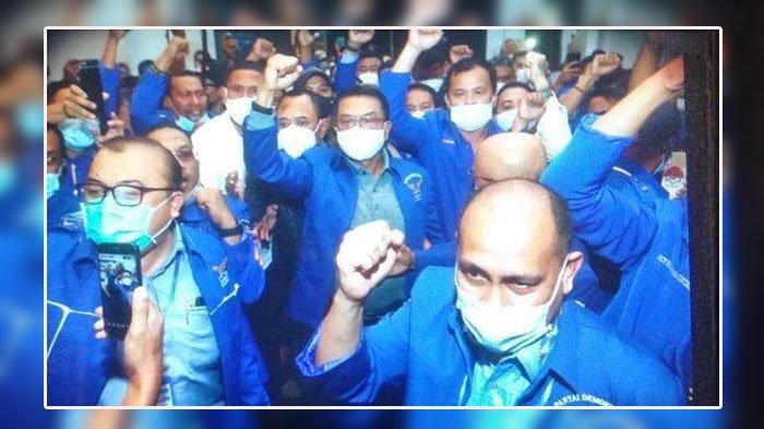 FOTO Jenderal Purn Moeldoko tiba di arena Kongres Luar Biasa (KLB) Partai Demokrat di Hotel The Hill, Sibolangit, Kabupaten Deliserdang, Sumatera Utara, Jumat (5/3/2021). Moeldoko terpilih sebagai Ketua Umum Partai Demokrat versis KLB Sumut.