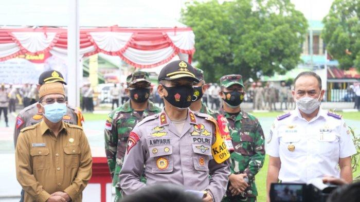 Kapolda Irjen Pol Dr Akhmad Wiyagus memimpin apel gelar pasukan di Lapangan Mapolda Gorontalo pada Senin (21/12/2020) pukul 08.00 Wita.