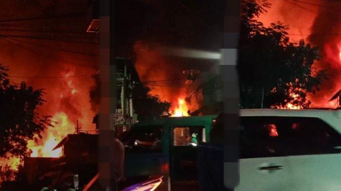 Kebakaran rumah terjadi di Kelurahan Dendengan Luar, Kota Manado, Senin (3/5/2021)malam.