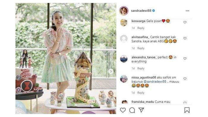 Komentar netizen melihat potret Sandra Dewi rayakan ultah ke-38.