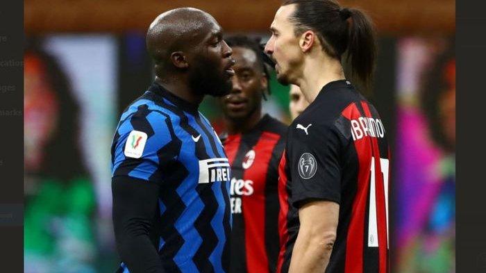 Kronologi adu jotos Zlatan Ibrahimovic vs Romelu Lukaku dalam laga derby Milan antara Inter Milan vs AC Milan.