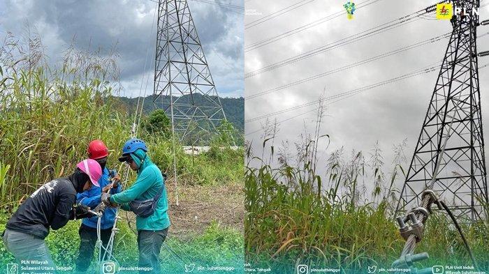 Langkah awal perbaikan Tower Transmisi yang roboh akibat luapan arus sungai pasca curah hujan tinggi.